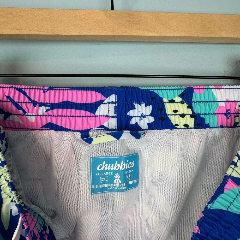 Chubbies Men XXL Blue Floral Tropical 5.5